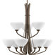 Rave 9 Light 27 inch Forged Bronze Chandelier Ceiling Light