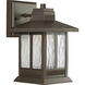 Greenridge LED 10 inch Antique Bronze Outdoor Wall Lantern
