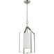 Vertex 1 Light 12 inch Brushed Nickel Foyer Light Ceiling Light