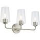 Celino 3 Light 23.25 inch Brushed Nickel Vanity Light Wall Light
