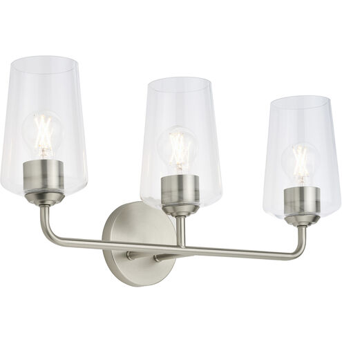 Celino 3 Light 23.25 inch Brushed Nickel Vanity Light Wall Light