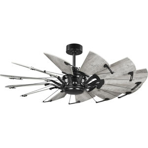 Springer 52 inch Matte Black with Rustic Charcoal Blades Windmill Ceiling Fan