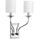Bonita 2 Light 14 inch Polished Chrome Wall Sconce Wall Light, Design Series