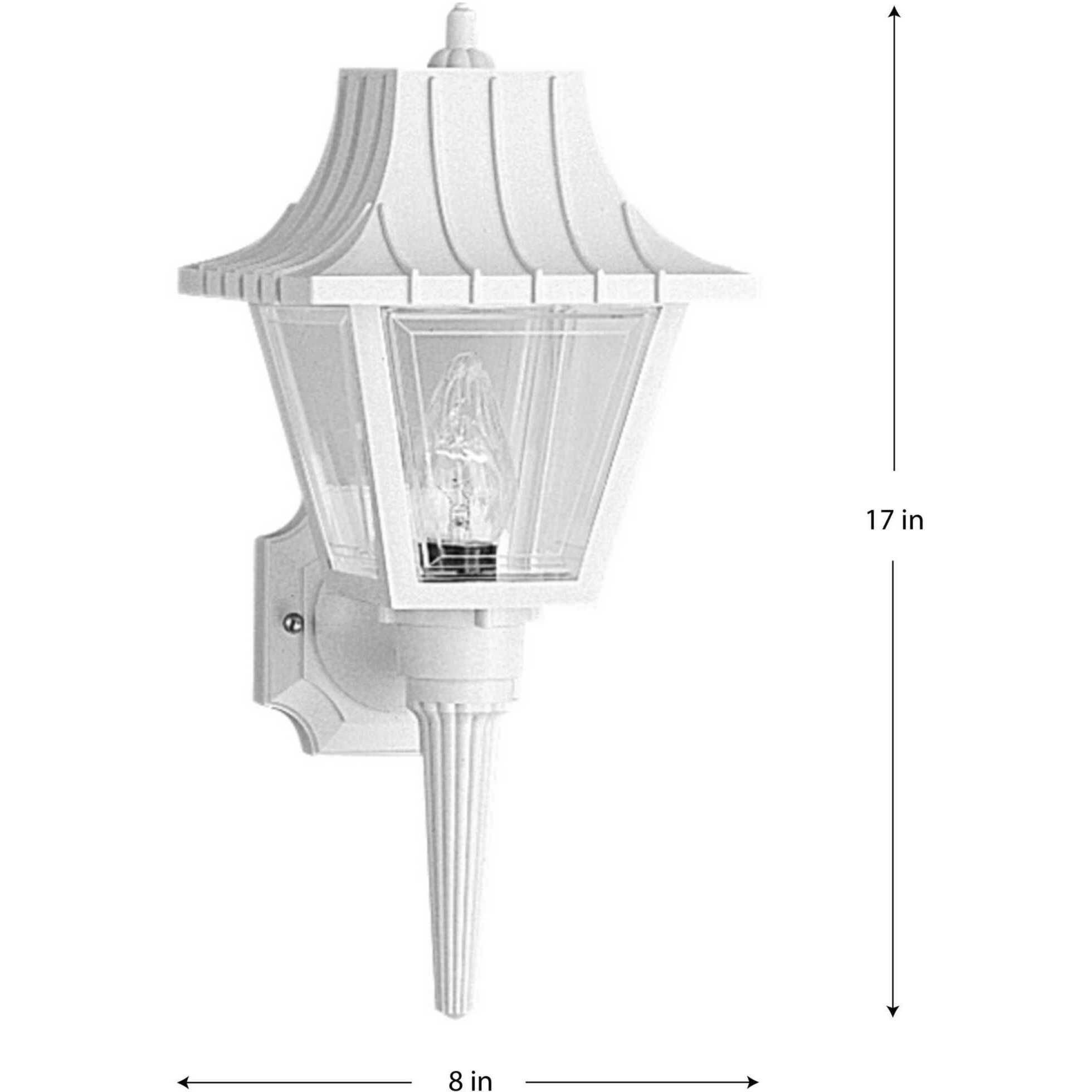 Mansard 1 Light 17 inch White Outdoor Wall Lantern
