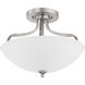Laird 3 Light 15.63 inch Brushed Nickel Semi-Flush Mount Convertible Ceiling Light