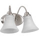 Tally 2 Light 13.75 inch Brushed Nickel Bath Vanity Wall Light