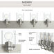 Merry 4 Light 30 inch Brushed Nickel Bath Vanity Wall Light