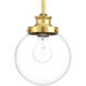 Penn 1 Light 7 inch Natural Brass Mini-Pendant Ceiling Light