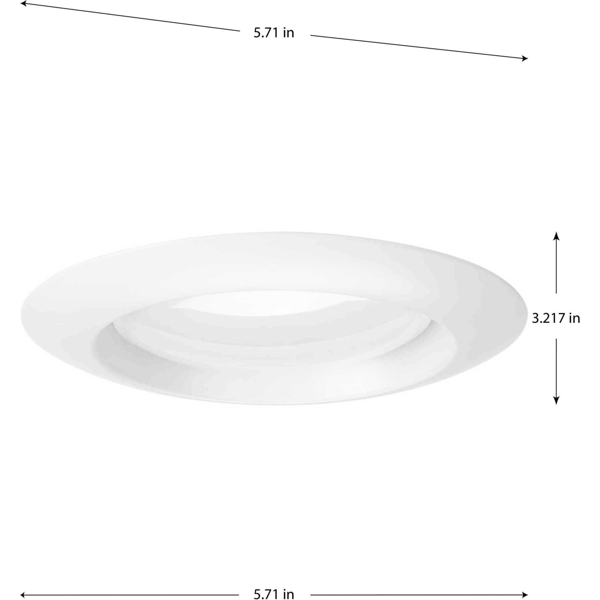 Intrinsic LED Satin White Adjustable Eyeball Trim, Progress LED