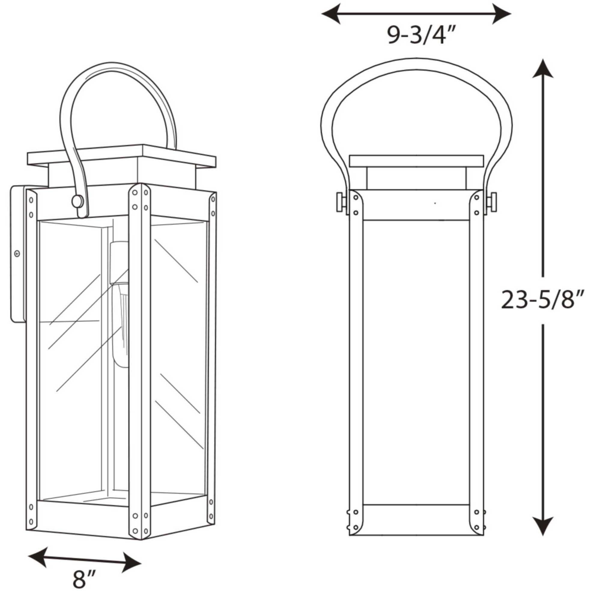 Union Square 1 Light 24 inch Stainless Steel Outdoor Wall Lantern, Large, Design Series