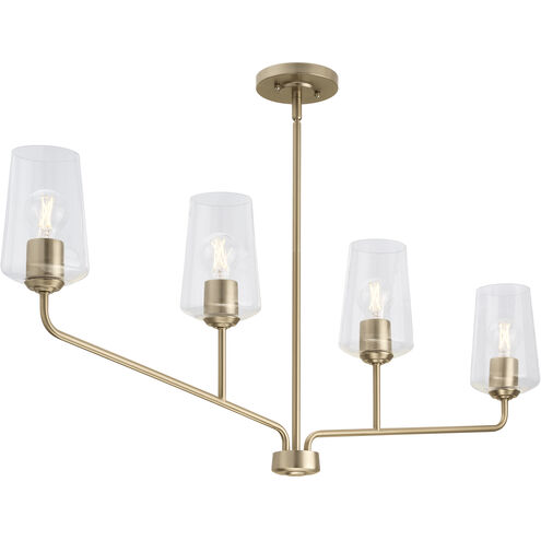 Celino Linear Chandelier Ceiling Light in Champagne Bronze