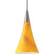 Illuma-Flex 1 Light Low Volt Brushed Nickel Flex Track Fixture Ceiling Light in Yellow Mottled