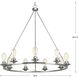 Debut 9 Light 36 inch Brushed Nickel Chandelier Ceiling Light, Design Series