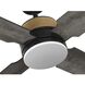 Shaffer II 56 inch Matte Black with Matte Black/Rustic Charcoal Blades Ceiling Fan, Progress LED