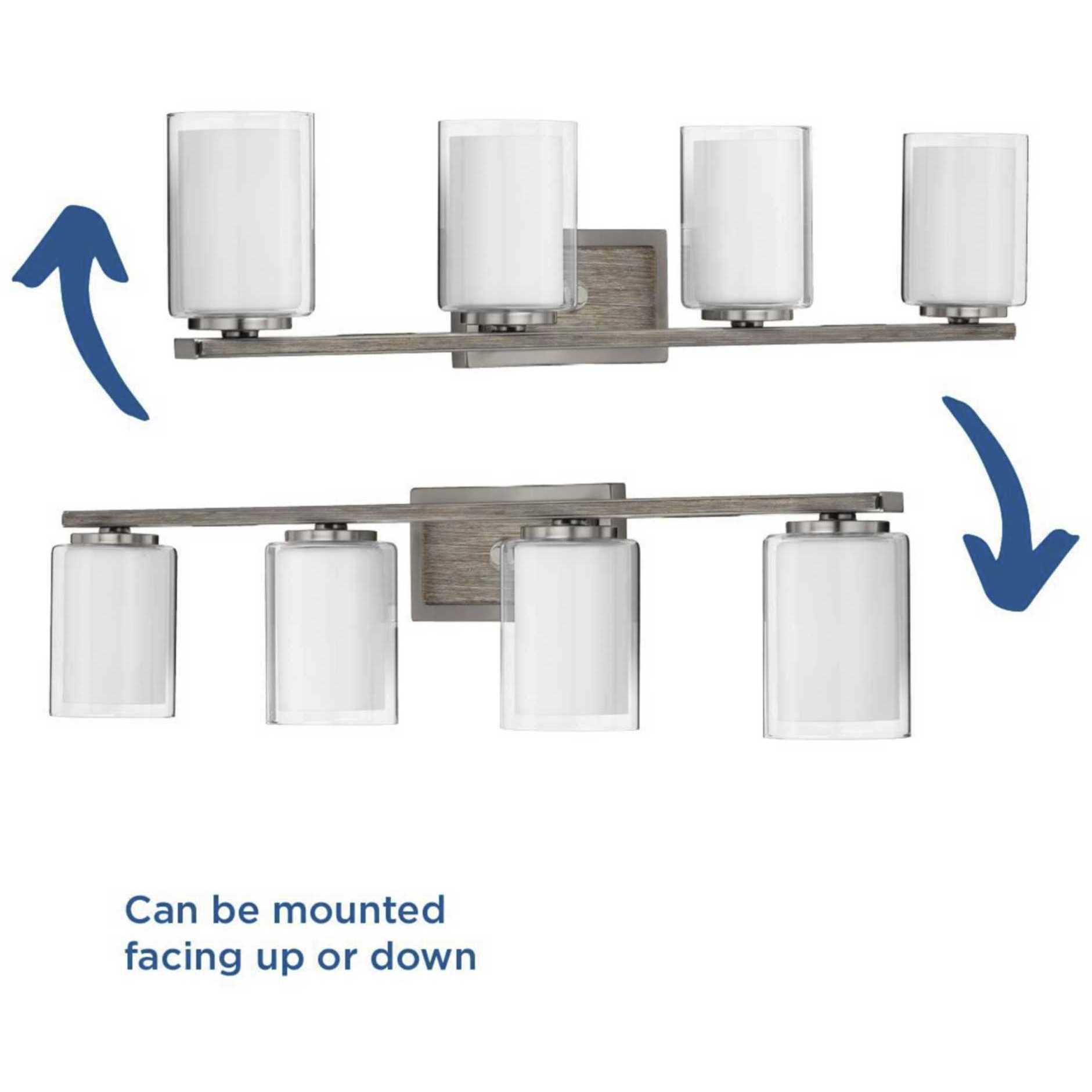 Mast 4 Light 34 inch Brushed Nickel Bath Vanity Wall Light