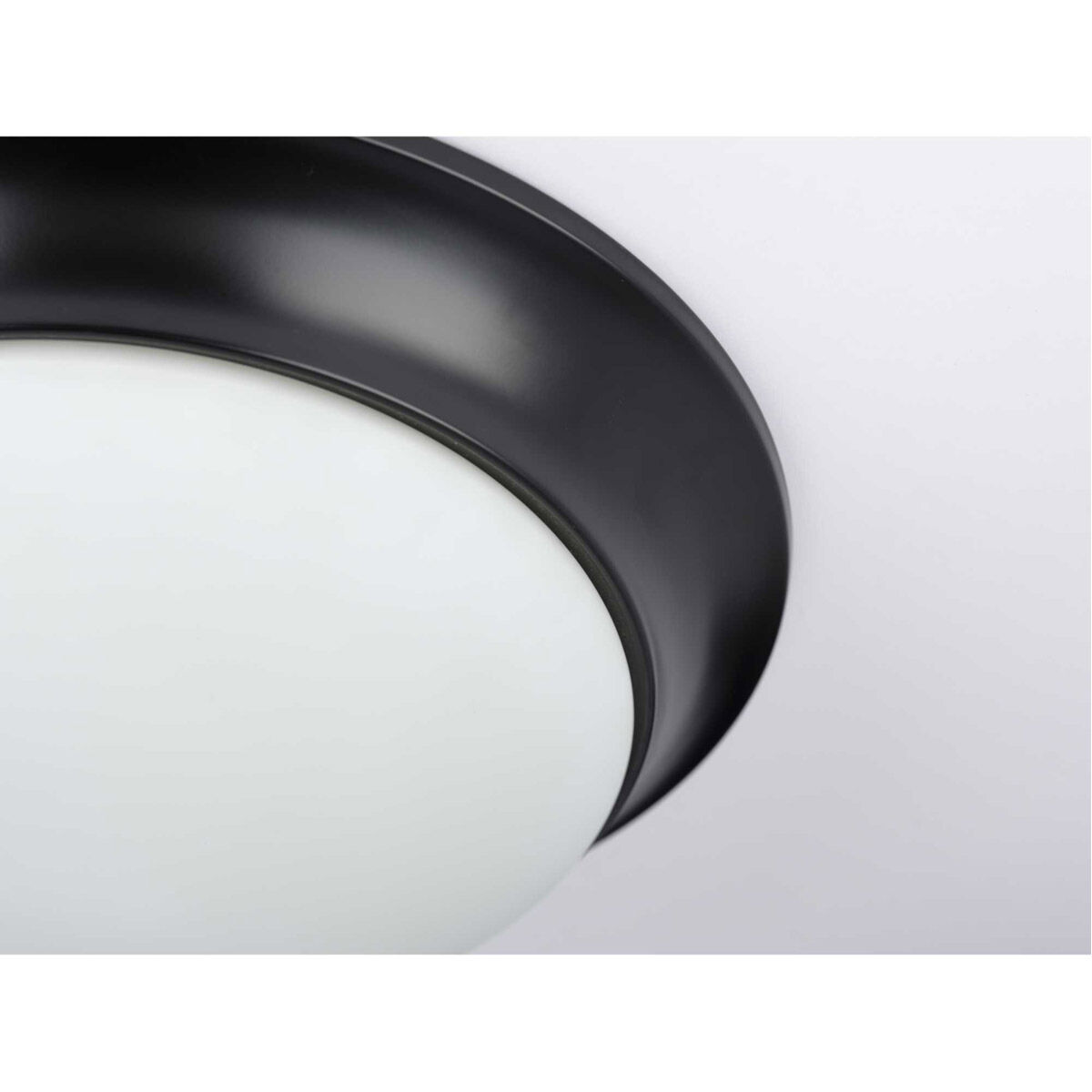 Etched Glass Close-to-Ceiling 1 Light 11.5 inch Matte Black Flush Mount Ceiling Light