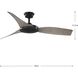 Spicer 54 inch Antique Bronze with Antique Wood Blades Outdoor Ceiling Fan