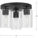 Cofield 3 Light 12 inch Matte Black Flushmount Ceiling Light