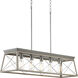 Briarwood 5 Light 38 inch Galvanized Linear Chandelier Ceiling Light