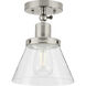Hinton 1 Light 8 inch Brushed Nickel Flush Mount Ceiling Light