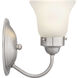 Fluted Glass 1 Light 5.25 inch Brushed Nickel Bath Vanity Wall Light in Etched