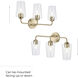 Celino 3 Light 23.25 inch Champagne Bronze Vanity Light Wall Light