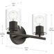Replay 2 Light 13 inch Antique Bronze Bath & Vanity Light Wall Light