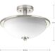 Replay 2 Light 15 inch Brushed Nickel Semi-Flush Mount Ceiling Light
