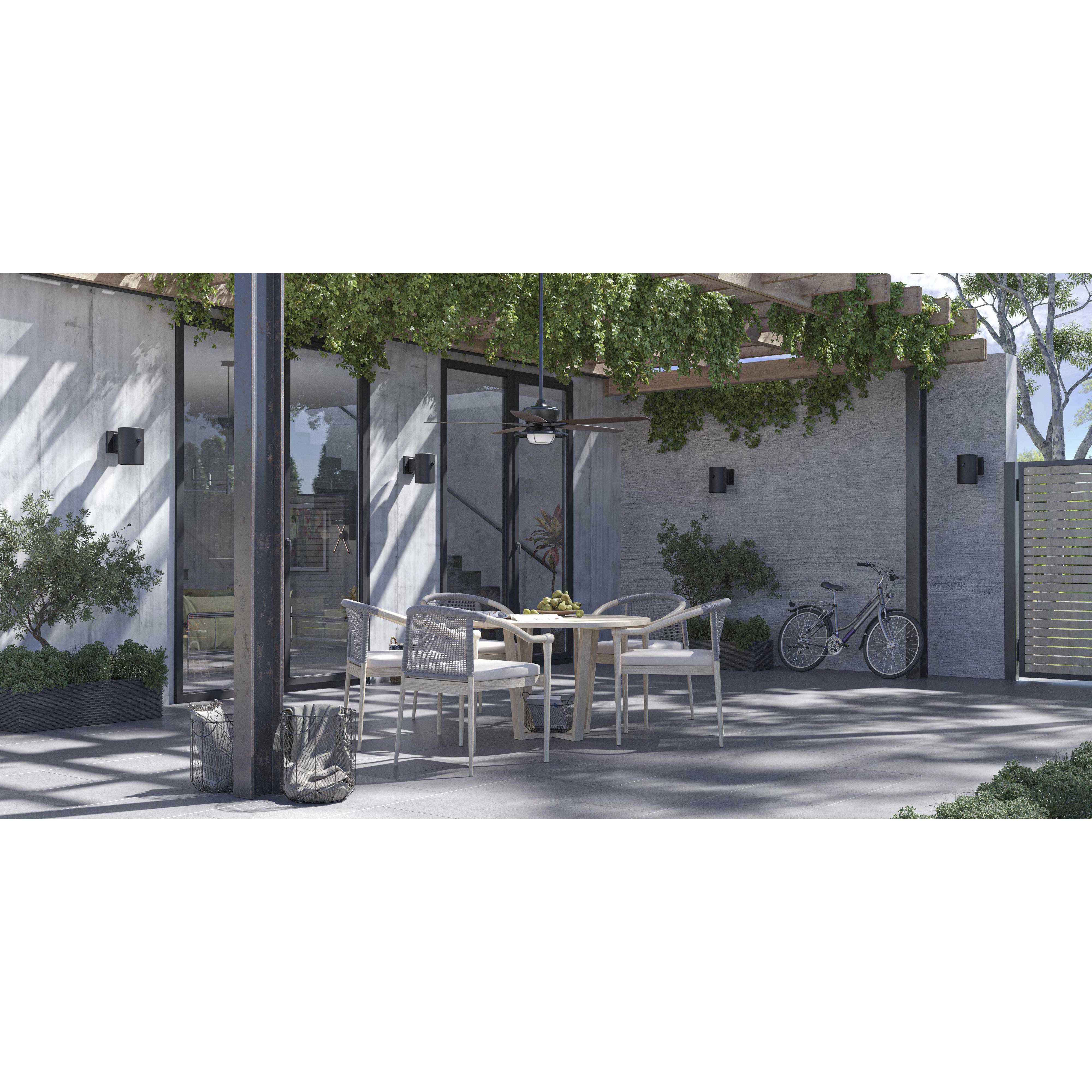 CYL RNDS Outdoor Wall Lantern in Black, Progress LED