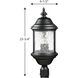 Ashmore 3 Light 24 inch Textured Black Outdoor Post Lantern