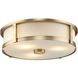 Gilliam LED 16.12 inch Vintage Brass Flush Mount Ceiling Light