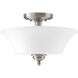 Applause 2 Light 14 inch Brushed Nickel Flush Mount Ceiling Light
