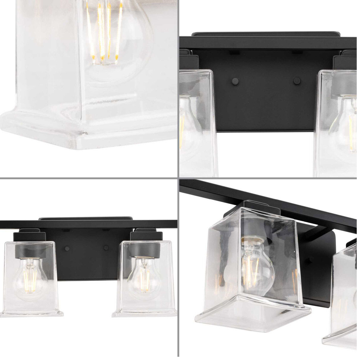 Gilmour 4 Light 28 inch Matte Black Bath Vanity Wall Light