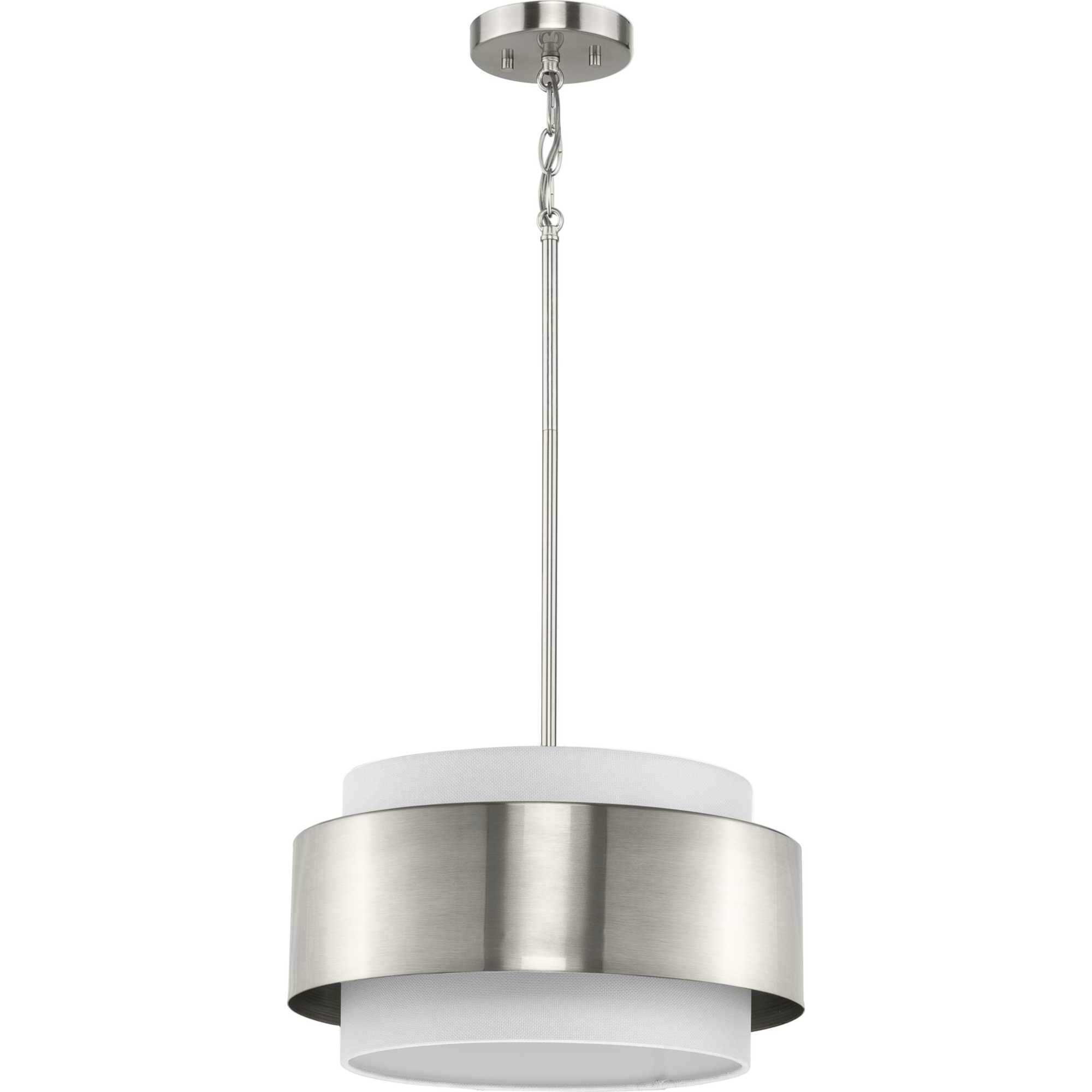 Silva 3 Light 16 inch Brushed Nickel Pendant Ceiling Light, Design Series