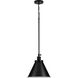 Hinton 1 Light 12 inch Matte Black Pendant Ceiling Light