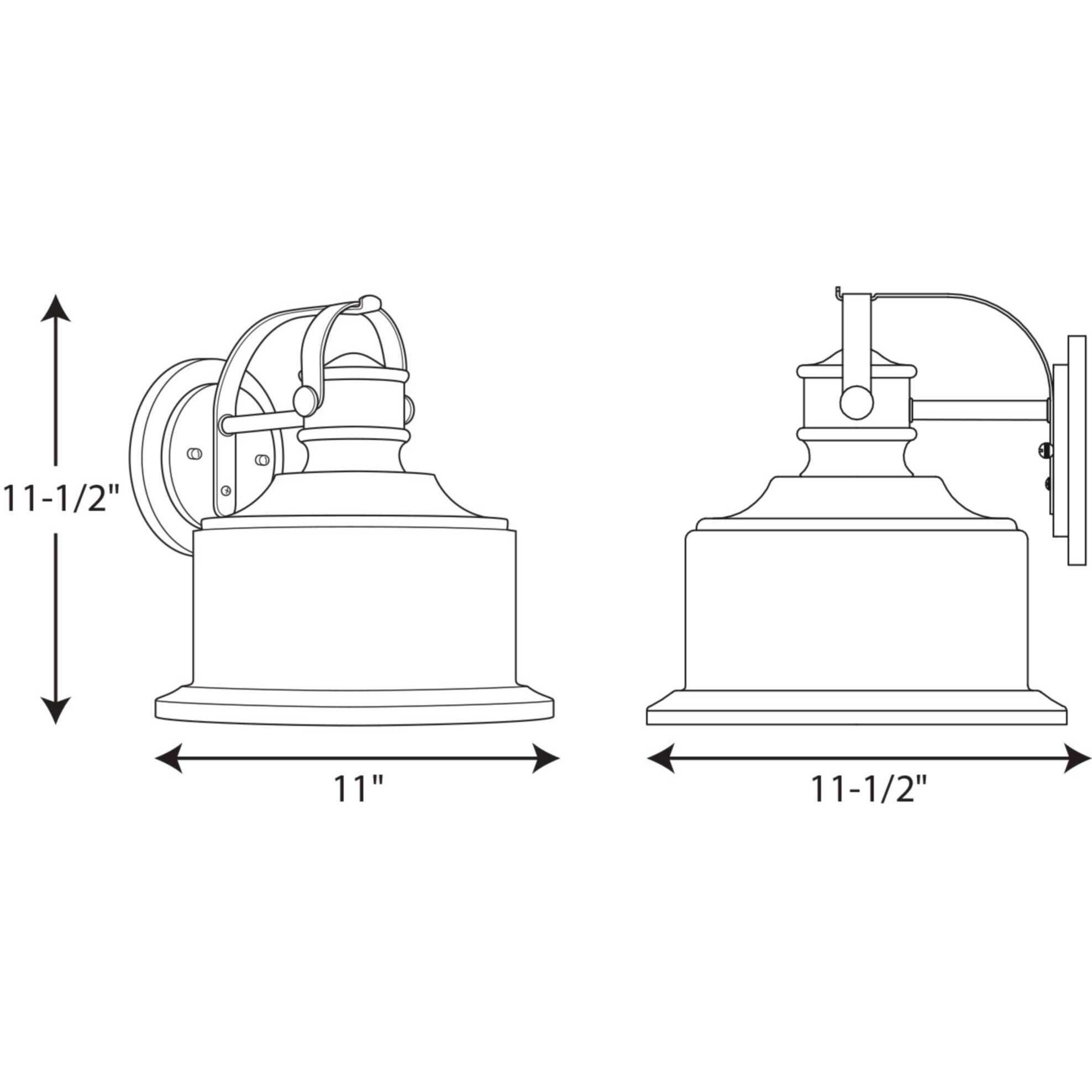 Callahan LED LED 12 inch Antique Bronze Outdoor Wall Lantern, Medium, Progress LED