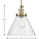 Hinton 1 Light 12 inch Vintage Brass Pendant Ceiling Light