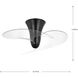 Beal 36 inch Matte Black with Clear/White Metal Flake Blades Ceiling Fan
