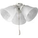 Universal 3 Light White Fan Light Kit in Alabaster Glass