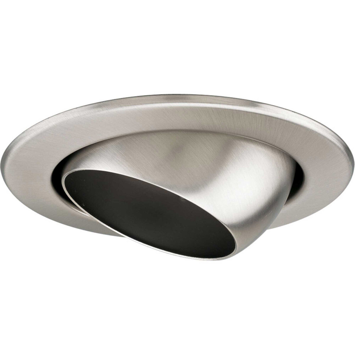 Brushed nickel recessed light best sale trim