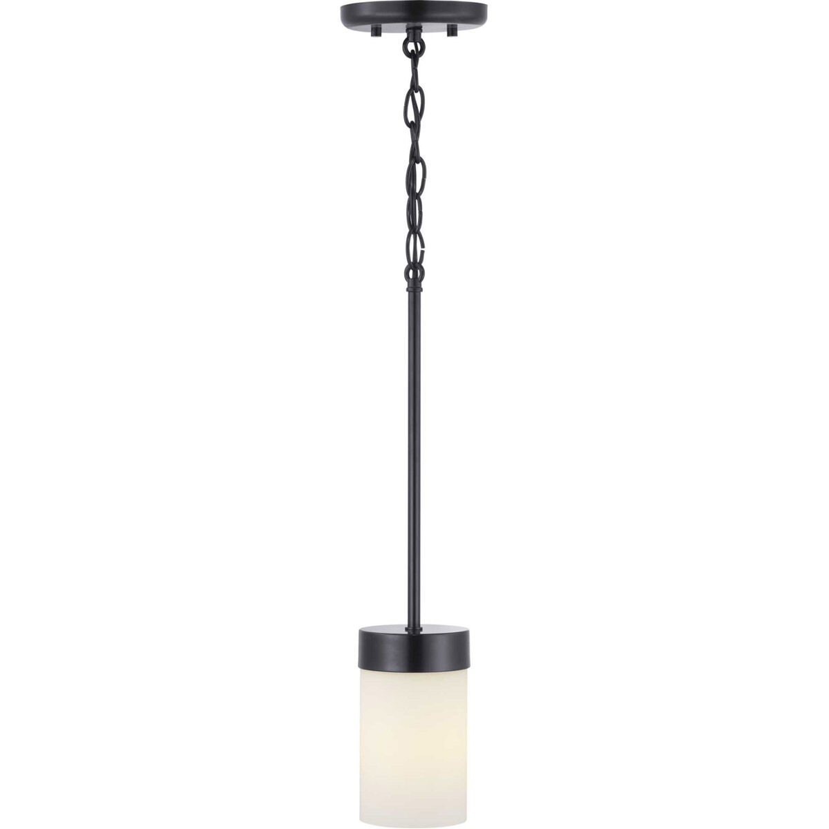 Elevate 1 Light 4 inch Matte Black Mini-Pendant Ceiling Light, Design Series