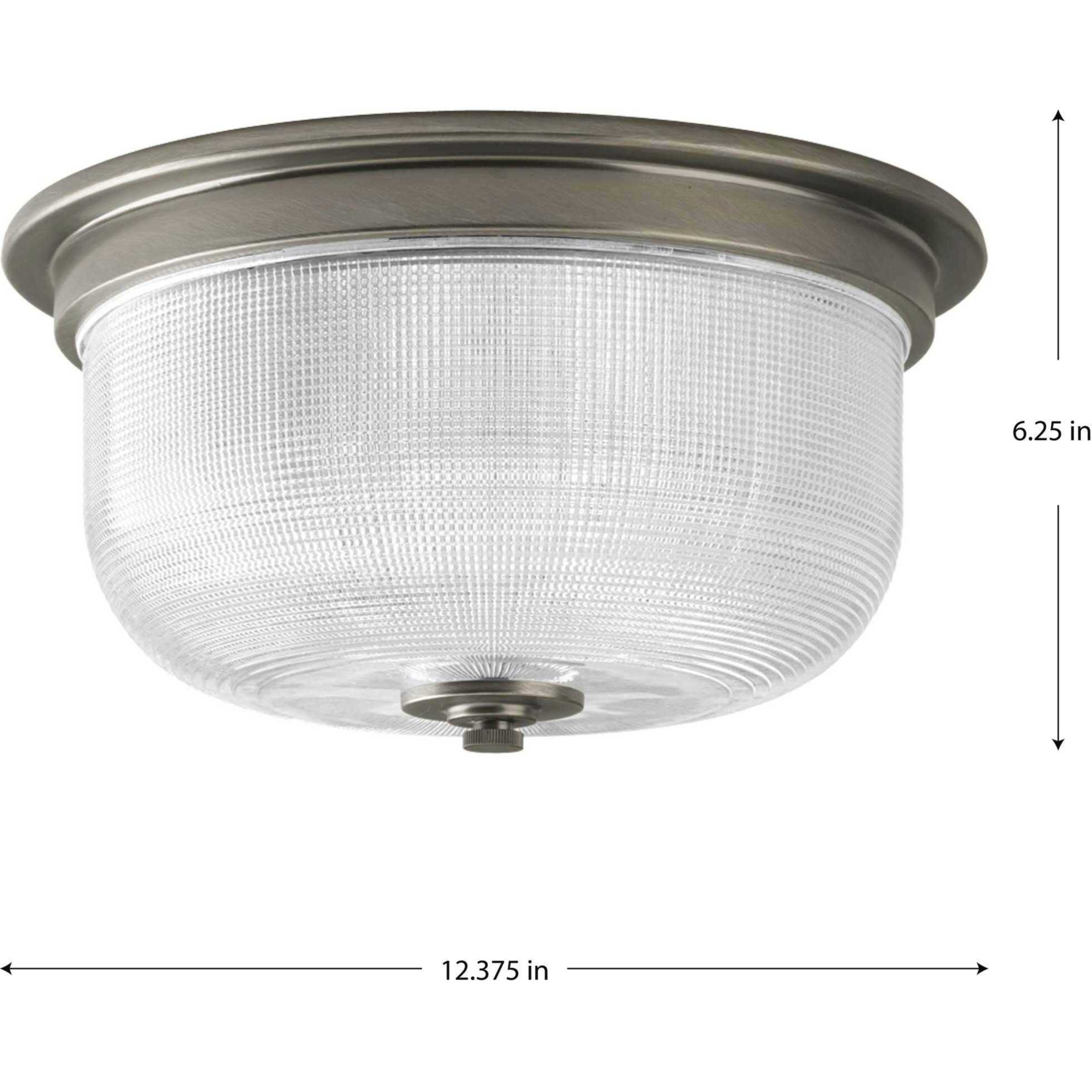 Archie 2 Light 12.38 inch Antique Nickel Flush Mount Ceiling Light