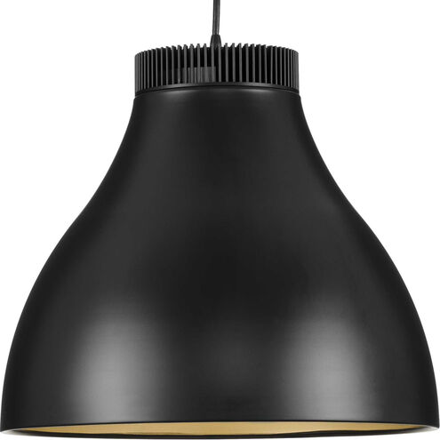 Radian LED LED 16 inch Matte Black Pendant Ceiling Light, Progress LED