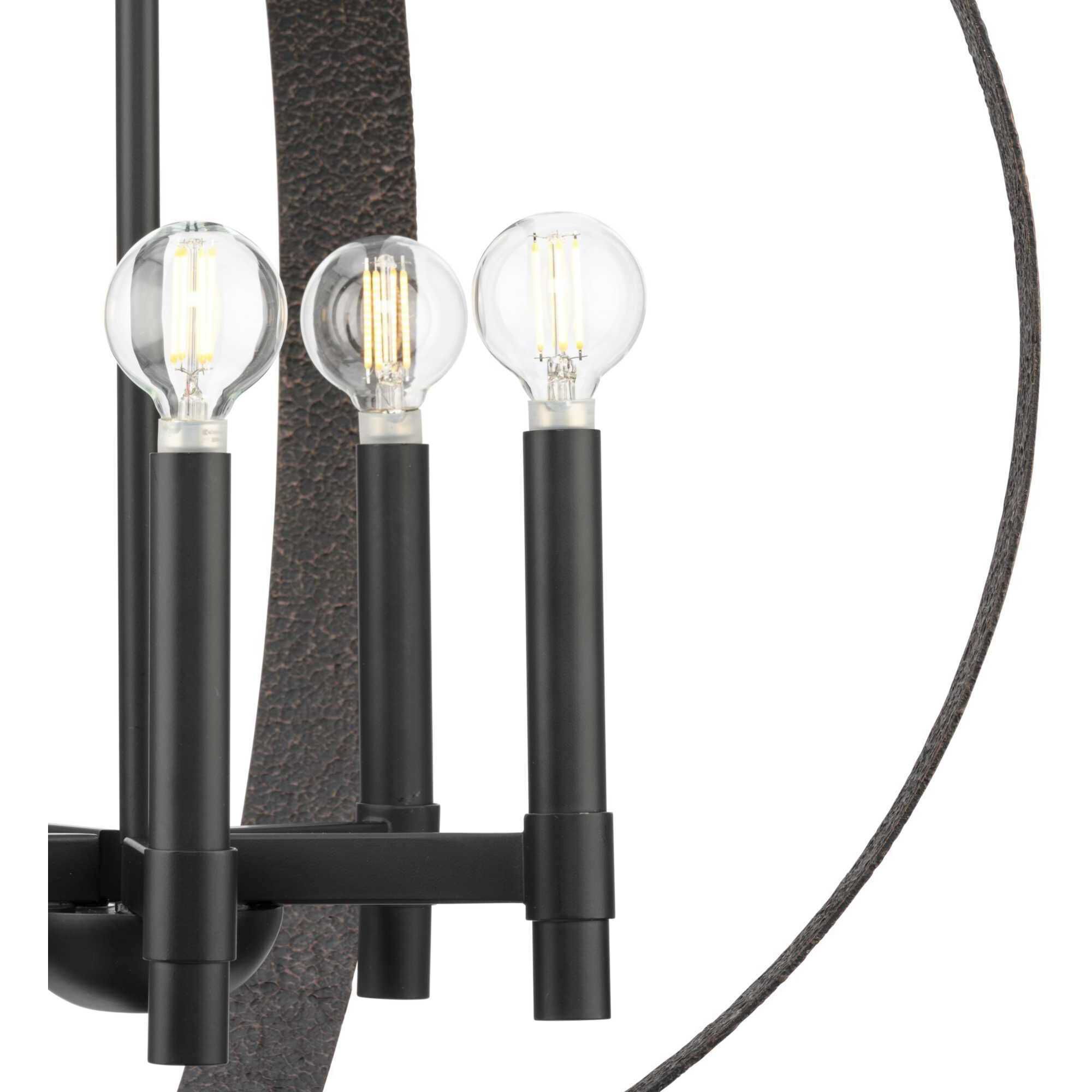 Allegheny 6 Light 32 inch Matte Black Chandelier Ceiling Light, Design Series