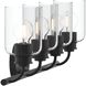 Reines 4 Light 31.75 inch Matte Black Bath Vanity Wall Light