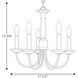 Five Light 5 Light 17.5 inch Antique Bronze Chandelier Ceiling Light