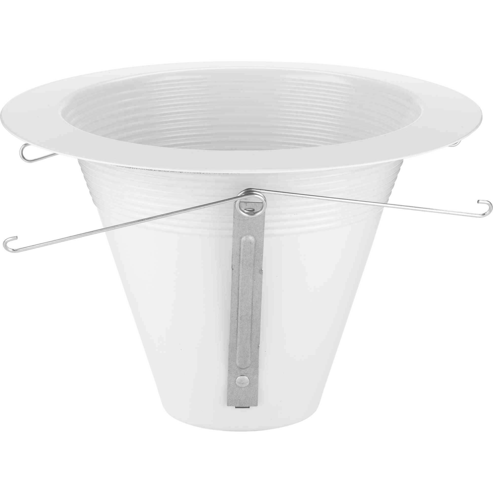 6in Recessed Trim PAR38 Satin White Splay Baffle Trim