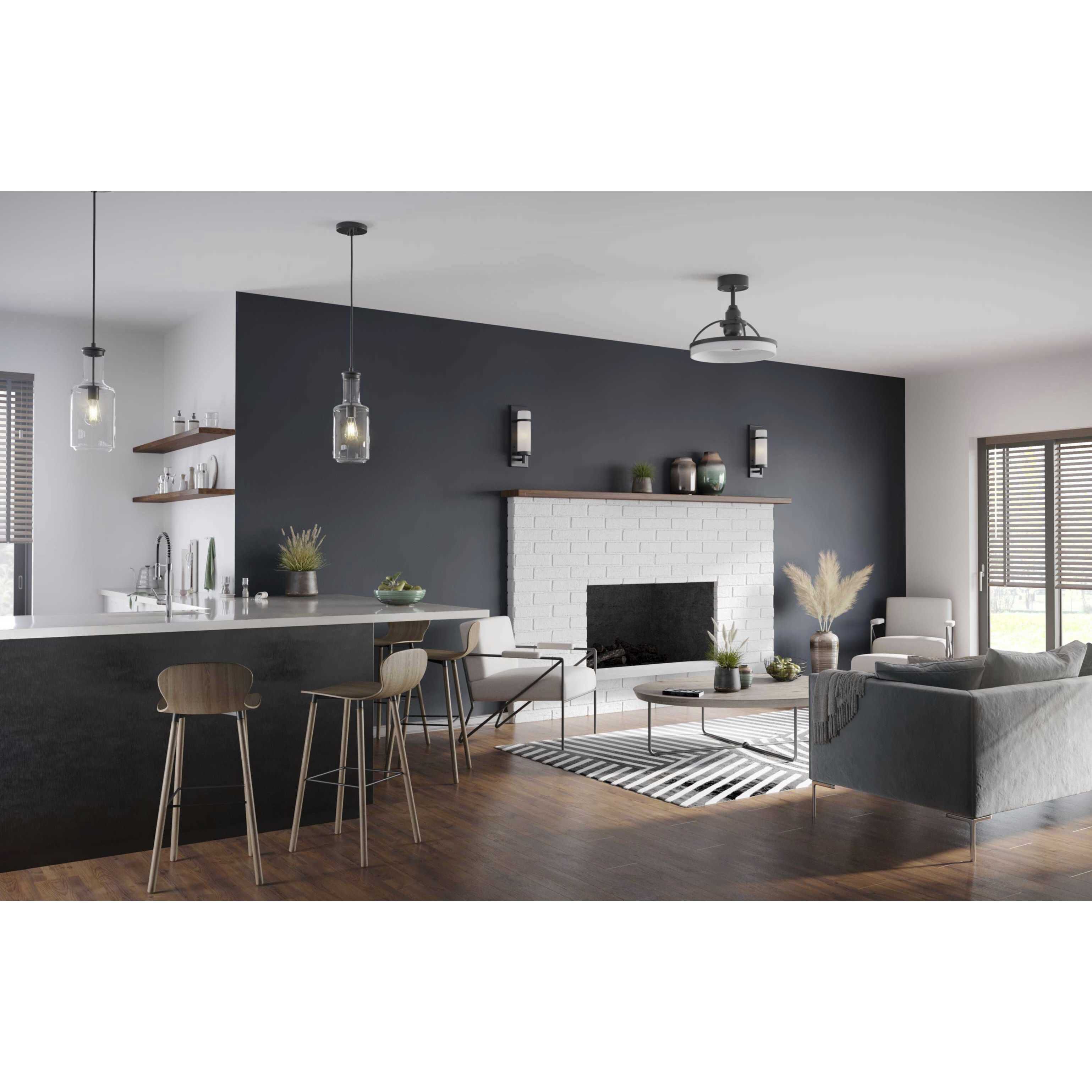 Latrobe 1 Light Matte Black Pendant Ceiling Light