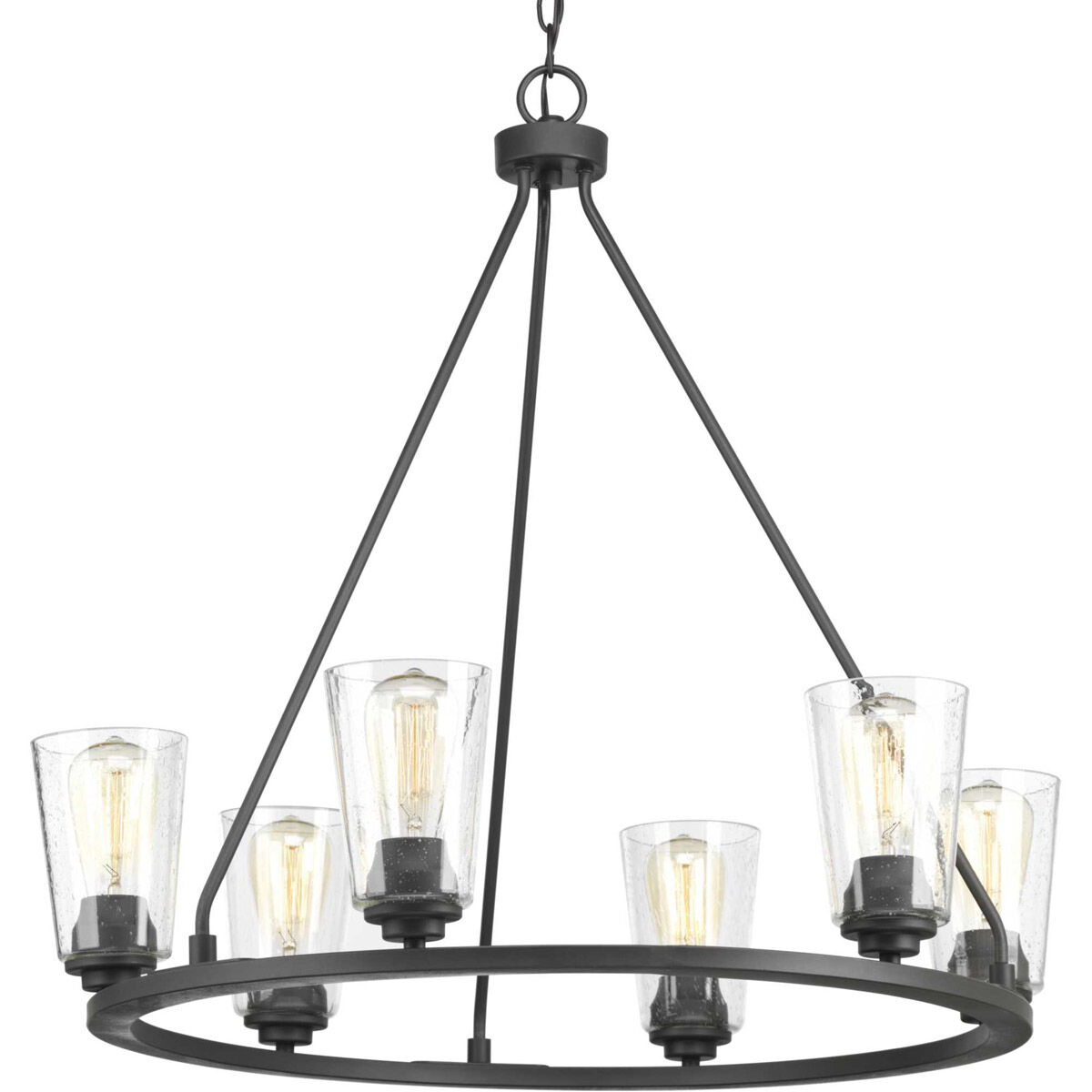 Debut 6 Light 28 inch Graphite Chandelier Ceiling Light, Design Series