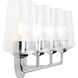 Celino 4 Light 32.5 inch Polished Chrome Vanity Light Wall Light